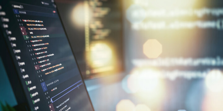 Software development in a bright modern workspace