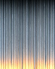 Obraz premium Vertical Metal Wall with Sunset Glow Reflections: Industrial Aesthetic and Atmospheric Lighting