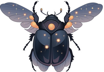 Glowing Futuristic Beetle