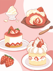 Stawberry dessert poster