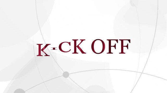 kick off sign on white background	