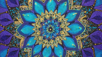 radial. Complex mandala pattern from colored sand, radial symmetry and vibrant colors. event programs, museum guides, designed for cultural heritage projects and event programs, supports education.