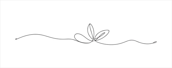 Elegant minimalist botanical line art for branding, invitations, and delicate design accents, featuring a leaf motif