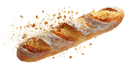 Baguette de pain  fond transparent