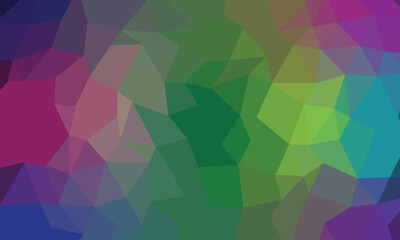 Abstract Geometric Polygonal Background in Green and Pink Tones