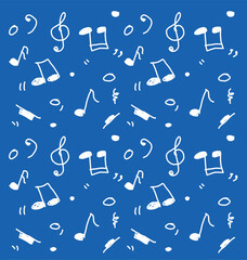 music note Doodle background .eps