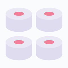 Sushi Maki Rolls Icon — Isolated Flat Style Vector Icon