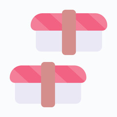 Sushi Nigiri Icon — Isolated Flat Style Vector Icon