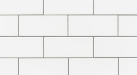 Naklejka premium Seamless white subway tile pattern with grout lines