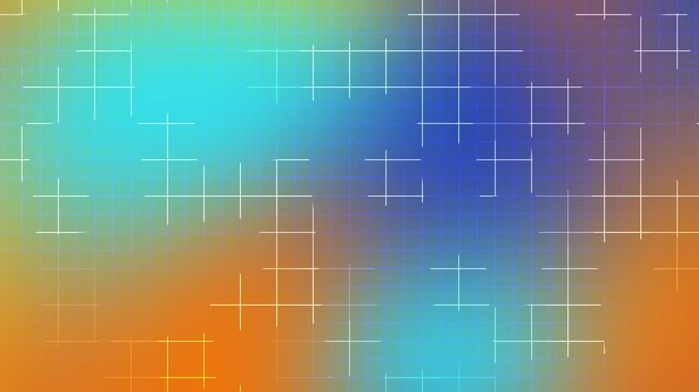 Blue and orange gradient background with glowing grid line pattern creating a modern digital abstract design perfect for global celebration events or futuristic tech themed projects