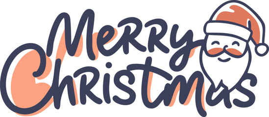 Obraz premium Cheerful Season Greetings with Santa Claus Silhouette: Holiday Wishes, Joyful Celebrations, Festive Spirit for Warm Decorations, Bringing Winter Happiness in Modern Style