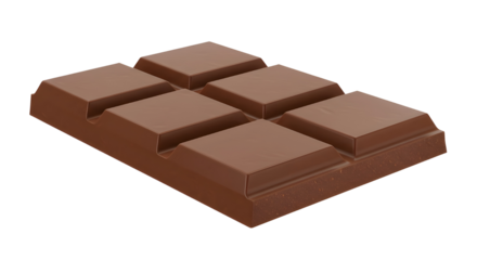 Smooth Milk Chocolate Bar Section with Six Squares