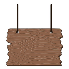Natural Hanging Wooden Board Banner With Texture.