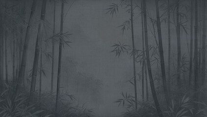 tropical bamboo wall mural painted wallpaper. watercolor art style abstract background.