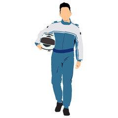 vwctor illustration of a race car driver witha helmet