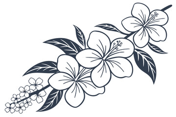 Obraz premium Flat modern vector of Hawaiian lei flower pattern minimal texture 