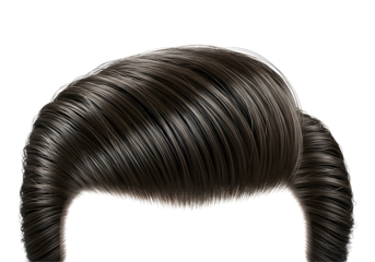 Classic slicked back men s hairstyle isolated on transparent background