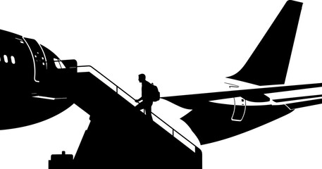 ascending towards adventure, a solitary figure begins their exciting aerial expedition