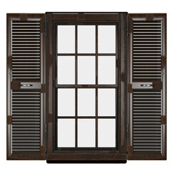 Wooden window building house