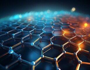 Obraz premium graphene atomic structure abstract