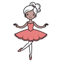 Graceful ballerina silhouette printable