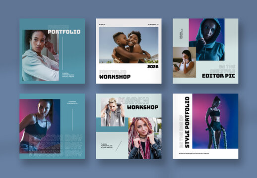 Fashion Portfolio Social Media Post Layout