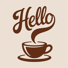 World Hello Day Vector Illustration Pack with Bold Solid Color Designs of Balloons, Letters, Robots, Skylines, Flowers, Coffee, and Friendly Global Greetings