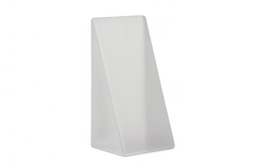 White triangle sandwich box packaging mockup transparent background