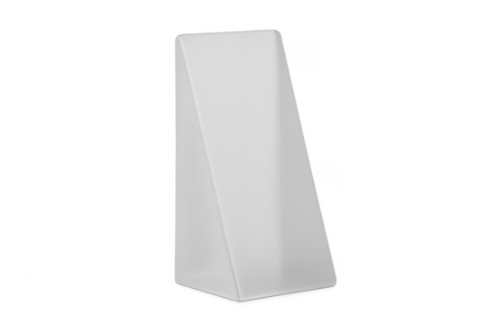 White triangle sandwich box packaging mockup transparent background