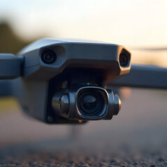 Modern drone camera ready for flight