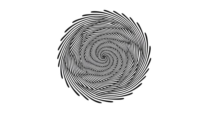 Mesmerizing optical illusion with swirling black lines creating a hypnotic effect and mind bending visual art