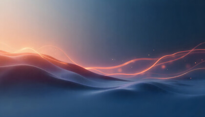 Abstract flowing light waves energy