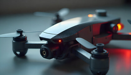 Modern drone with camera ready