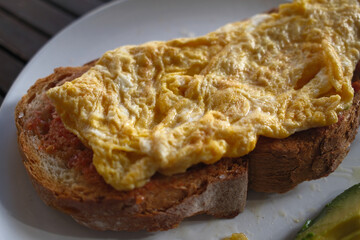 spanish egg omelette as typical lunch food