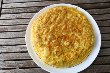 spanish egg omelette as typical lunch food