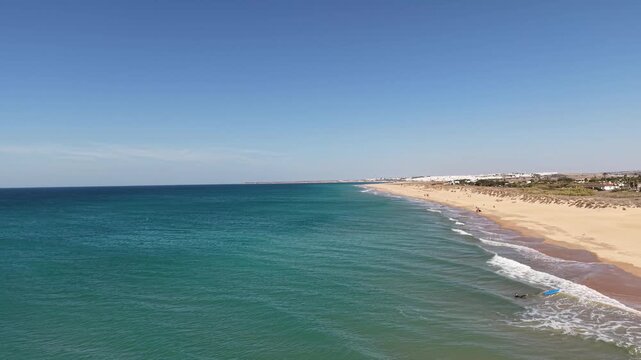 la hermosa playa del Palmar de Vejer en la costa de C&aacute;diz, Andaluc&iacute;a	