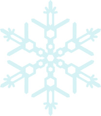 雪の結晶のイラスト素材（クリスマス・冬のデザイン素材）