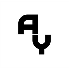 AY letter logo design .AY logo letter design on luxury background.