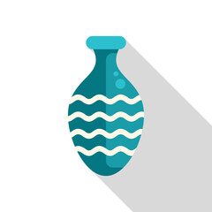 Stylish blue vase featuring a wavy pattern, perfect for adding a touch of elegance to any home decor
