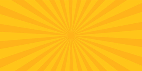 Naklejka premium Orange sun ray light pattern background. Sunburst Abstract texture. Vector Illustration.