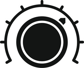 Control knob being adjusted, symbolizing precise level setting