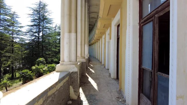 The abandoned sanatorium Meshakhte in Tskaltubo spa resort, Georgia