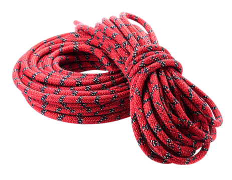 Climbing Rope Isolated on White Background for Safety and Adventure