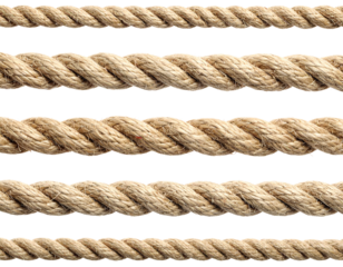 Rope Pattern Background Isolated on White Horizontal