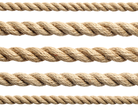 Rope Pattern Background Isolated on White Horizontal