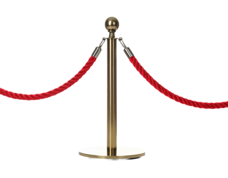 Rope Tied Around Vertical Pole Isolated on White