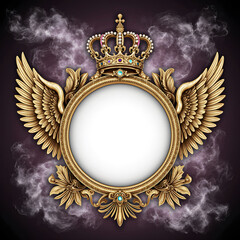 golden frame with wings