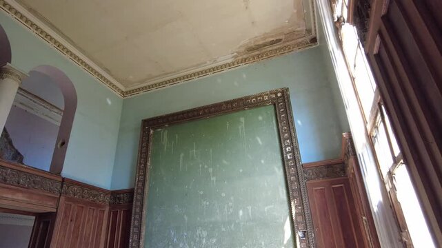 The interior of the abandoned sanatorium Meshakhte in Tskaltubo spa resort, Georgia
