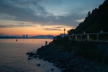 Dusk Over the Busan Coastline