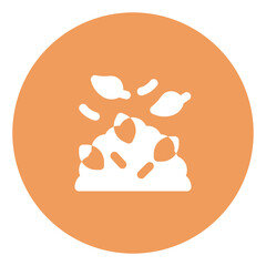 leaf pile icon for illustration